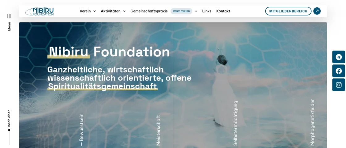 Website für eine spirituelle Gemeinschaft